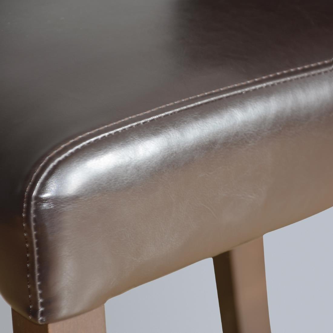 Tabouret de bar haut avec dossier en simili cuir Bolero noir - FRANCE CHR