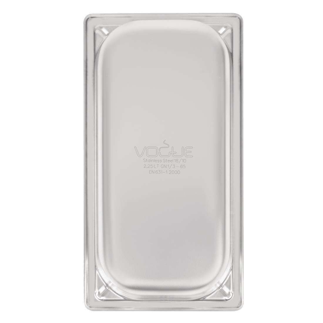 Bac inox 18/10 GN 1/3 Vogue 65mm - FRANCE CHR