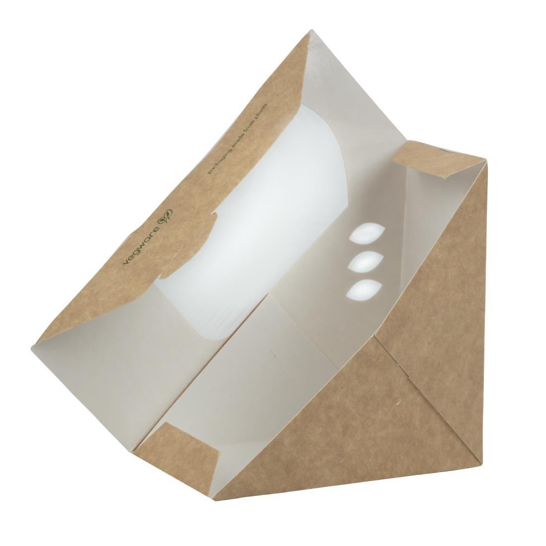 Boîtes sandwichs triangles kraft standards Vegware 65mm (x500) - FRANCE CHR