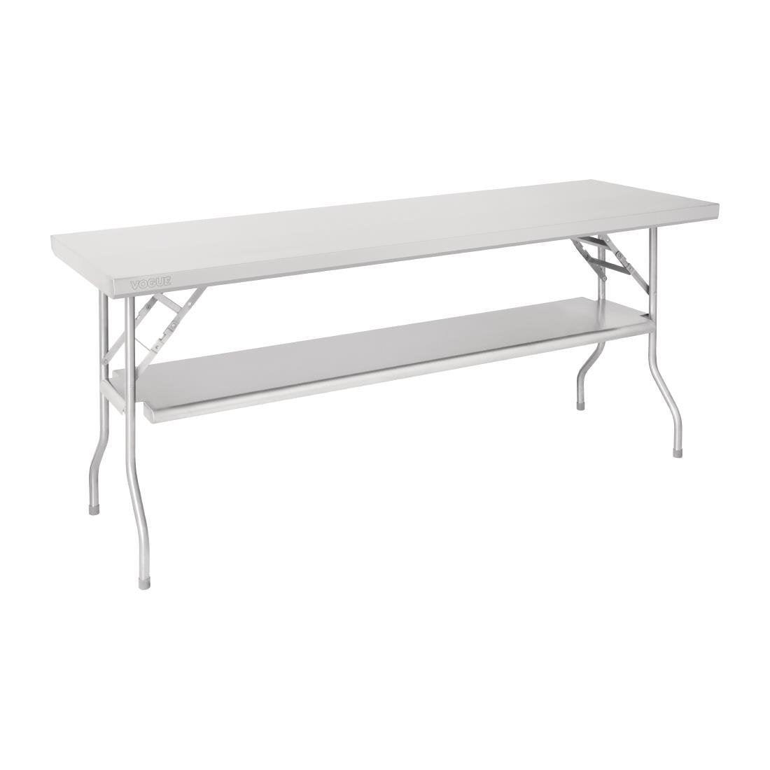 Table de travail pliante inox Vogue 1830x610x780mm - FRANCE CHR