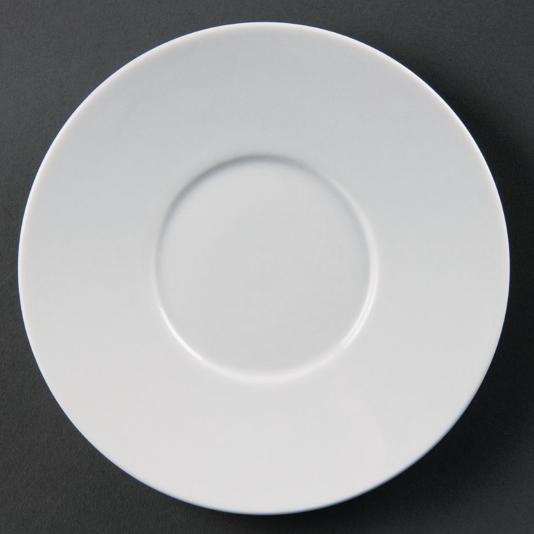 Soucoupes élégantes Olympia Whiteware 148mm (Lot de 12) - FRANCE CHR