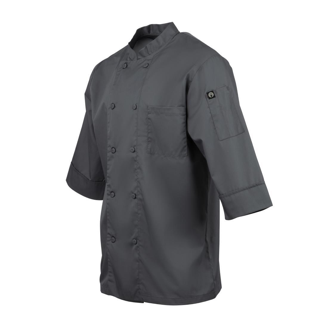 Veste de cuisine mixte Chef Works grise L - FRANCE CHR