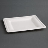 Assiettes carrées compostables en bagasse Fiesta Compostable 204mm (lot de 50) - FRANCE CHR