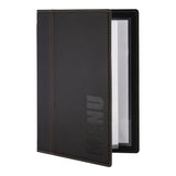 Protège-menus contemporain Securit A5 noir - FRANCE CHR