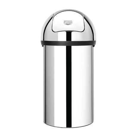 Poubelle à battant en inox Push Brabantia 60L - FRANCE CHR