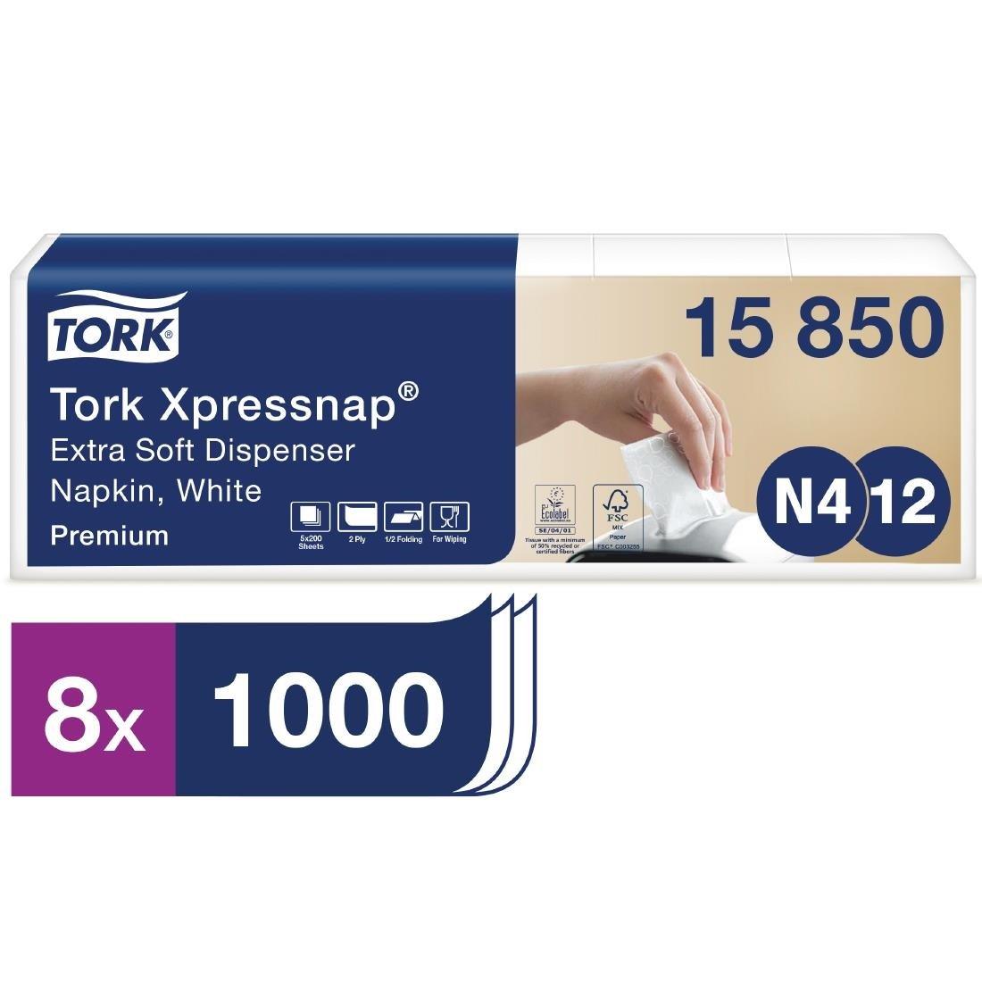 Serviettes blanches pour distributeur Tork Xpressnap Extra Soft (Lot de 8000) - FRANCE CHR