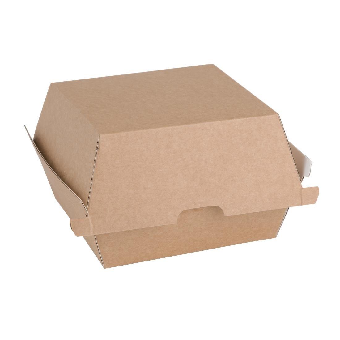 Petites boîtes hamburger compostables kraft Fiesta Compostable 105mm (lot de 200) - FRANCE CHR