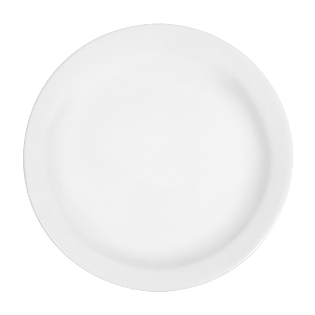 Assiettes à bord étroit blanches Olympia 202mm (Lot de 12) - FRANCE CHR