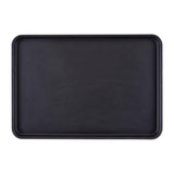 Plateau de service rectangulaire fibre de verre antidérapant Camtread Cambro noir 450x650mm (Lot de 6) - FRANCE CHR