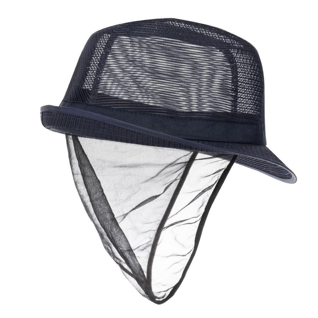 Chapeau Trilby bleu marine avec résille M - FRANCE CHR