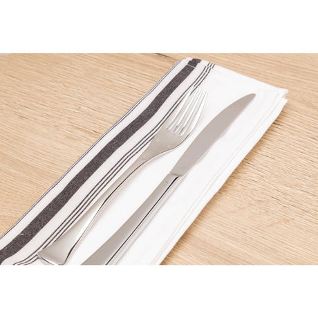 Serviettes de table bistro avec rayures noires x10 - FRANCE CHR