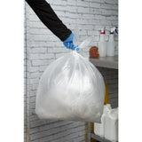 Sacs poubelle recyclés transparents Jantex utilisation légère 10kg 80L (lot de 200) - FRANCE CHR