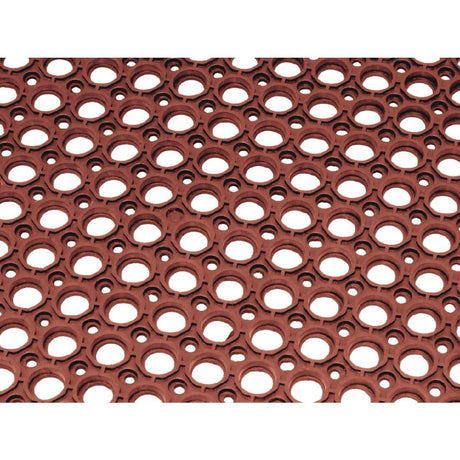 Tapis en caoutchouc anti-dérapant et anti-fatigue Jantex rouge 1500 x 900mm - FRANCE CHR