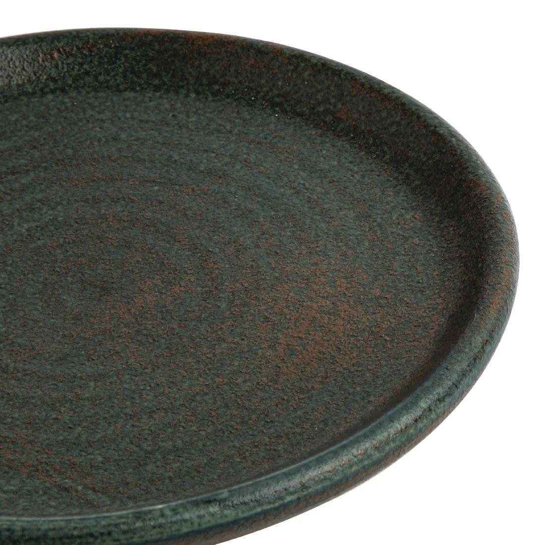 Assiettes plates vert bronze Olympia Canvas 18 cm (Lot de 6) - FRANCE CHR