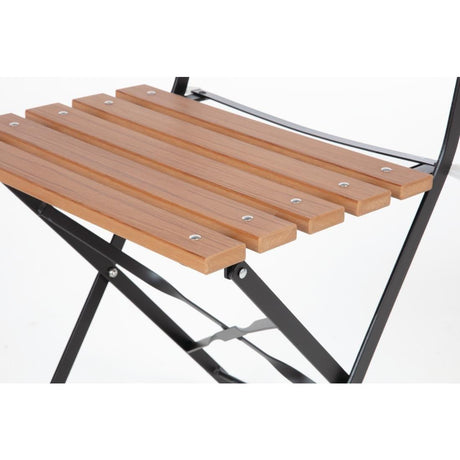 Chaises bistro en imitation bois Bolero (Lot de 2) - FRANCE CHR