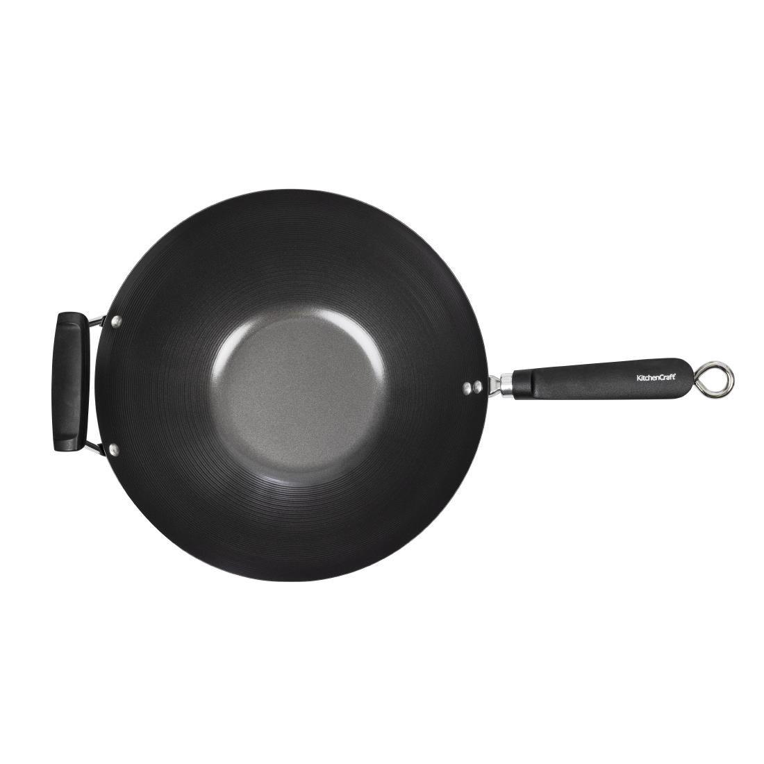 Wok antiadhésif fond plat 35cm - FRANCE CHR