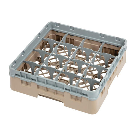 Casier à verres 16 compartiments Camrack Cambro beige hauteur max 92mm - FRANCE CHR