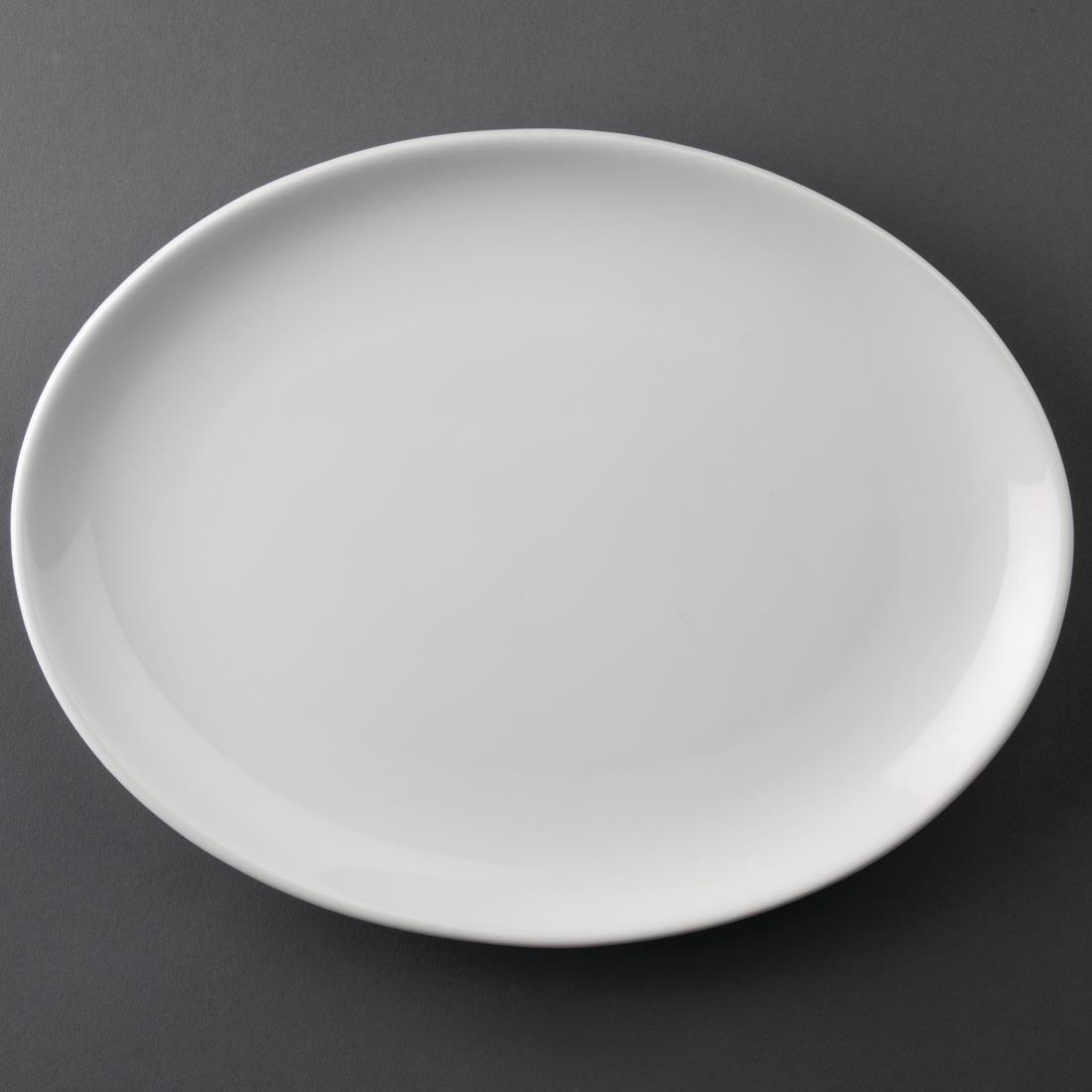 Assiettes ovales Olympia Athena 254 x 197mm (Lot de 12) - FRANCE CHR
