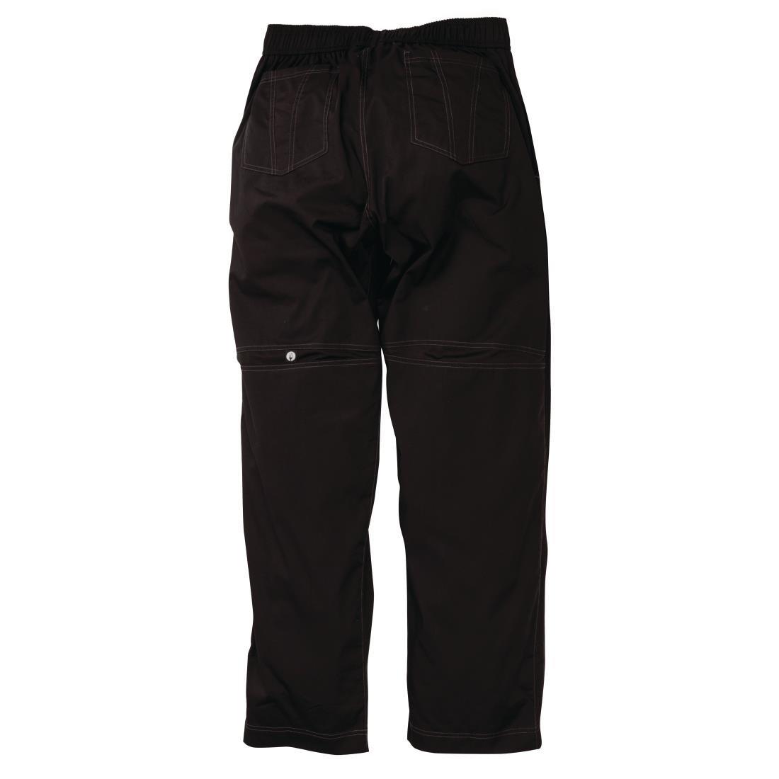 Pantalon de cuisine mixte Baggy Chef Works noir S - FRANCE CHR