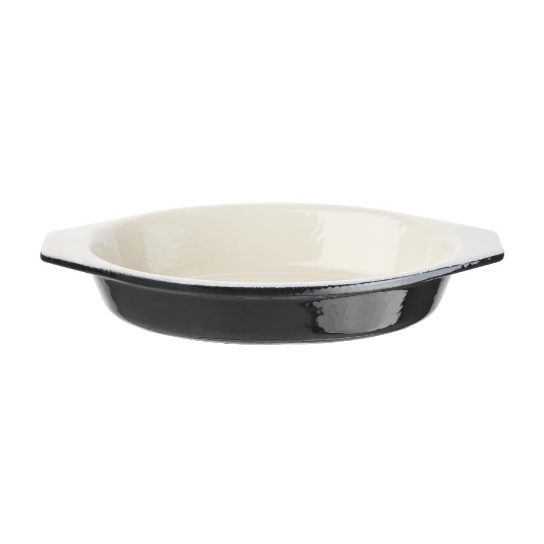 Plat à gratin ovale noir Vogue 650ml - FRANCE CHR