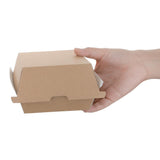 Petites boîtes hamburger compostables kraft Fiesta Compostable 105mm (lot de 200) - FRANCE CHR