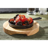 Support en bois clair pour mini cocotte Y259 et mini poêle GJ553 Olympia - FRANCE CHR