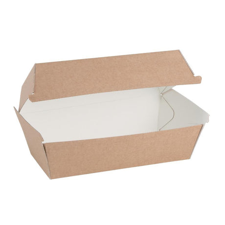 Petites boîtes kraft avec couvercle à charnière compostables Fiesta Compostable 172mm (lot de 200) - FRANCE CHR