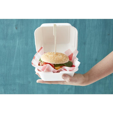 Boîtes à hamburger compostables Fiesta Compostable 15,3 cm (x500) - FRANCE CHR