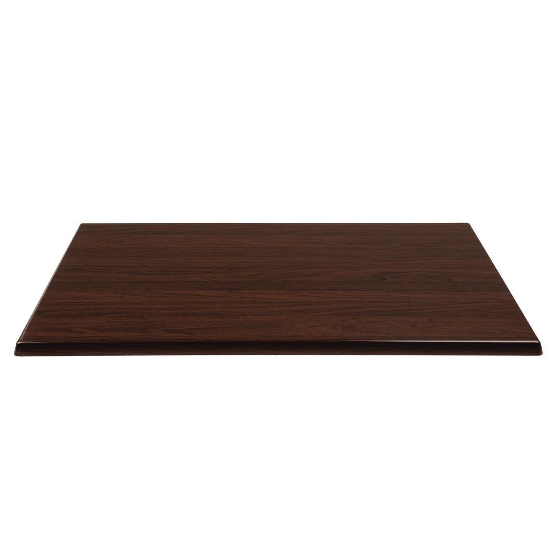 Plateau de table rectangulaire pré percé Bolero coloris marron foncé - FRANCE CHR