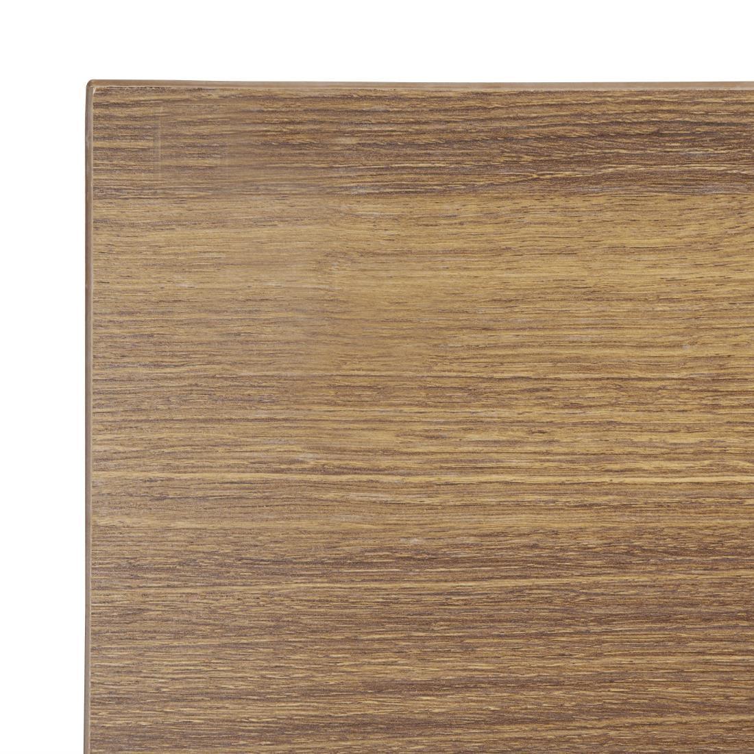 Plateau de table carré Bolero 700mm effet bois chêne rustique - FRANCE CHR