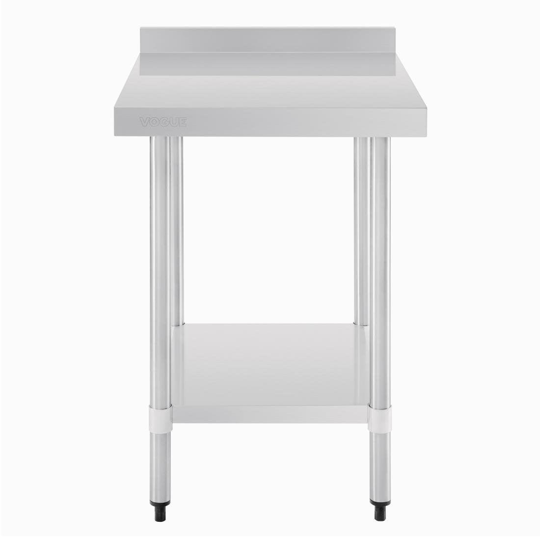 Table en acier inoxydable avec rebord Vogue 600 x 700mm - FRANCE CHR