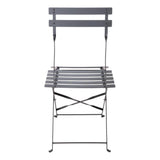 Chaises de terrasse pliantes en acier Bolero noires (Lot de 2) - FRANCE CHR