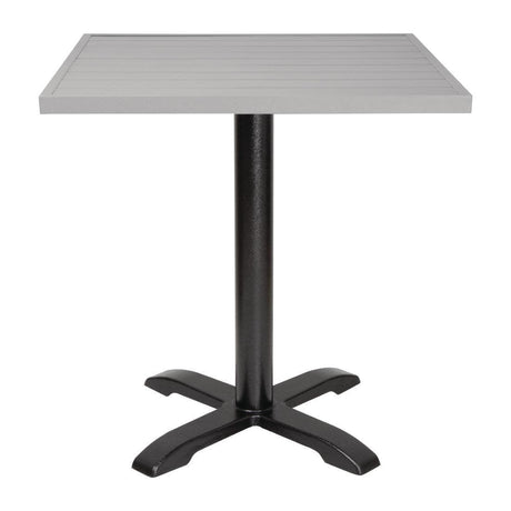 Plateau de table carré en aluminium Bolero gris clair 700 mm - FRANCE CHR