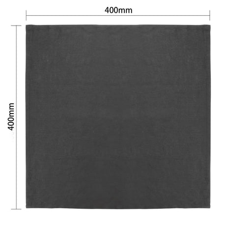 Serviettes de table en lin Olympia noires 400x400mm (lot de 12) - FRANCE CHR