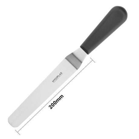 Couteau spatule coudé Hygiplas noir 100mm - FRANCE CHR