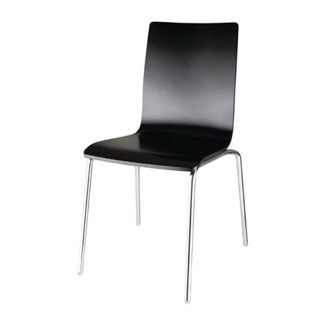 Chaise dossier carré noire Bolero lot de 4 - FRANCE CHR