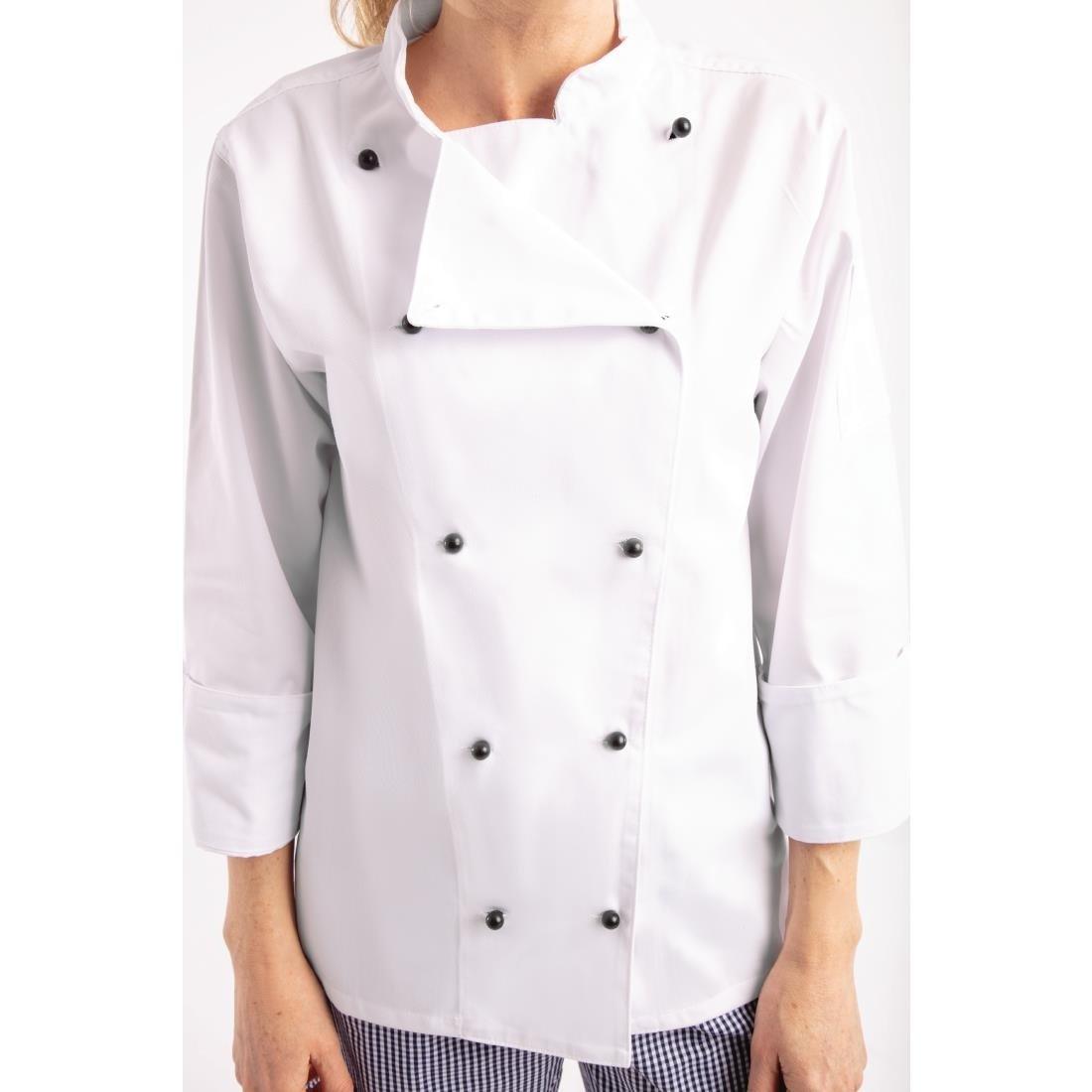 Veste de cuisine mixte Whites Chicago manches longues blanche XS - FRANCE CHR