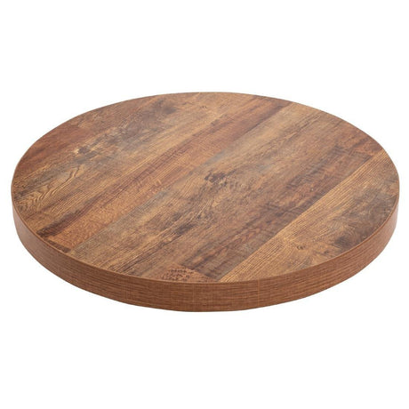 Plateau de table rond Bolero 60 cm effet bois vieilli - FRANCE CHR