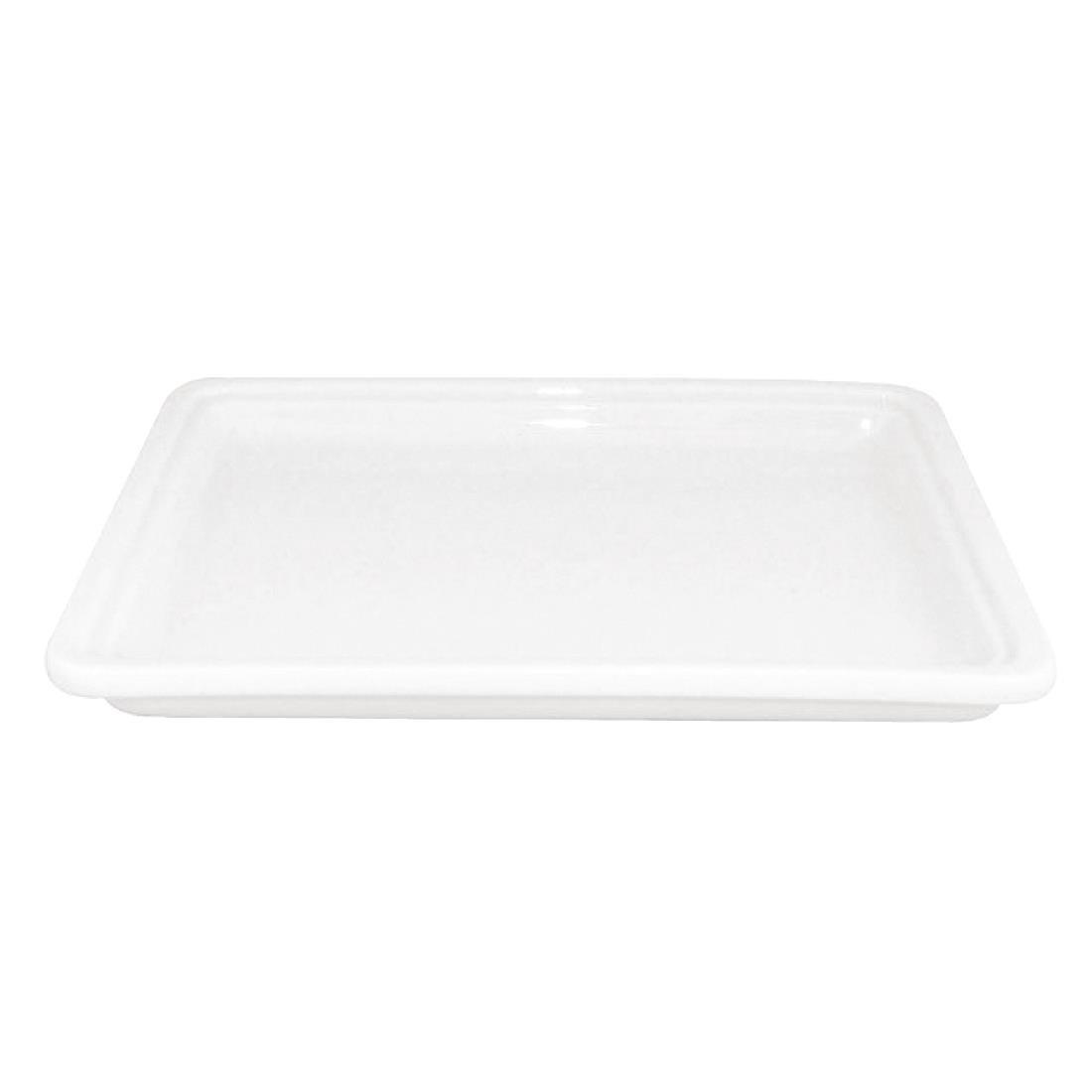 Plat blanc GN 1/2 Olympia Whiteware 30mm - FRANCE CHR