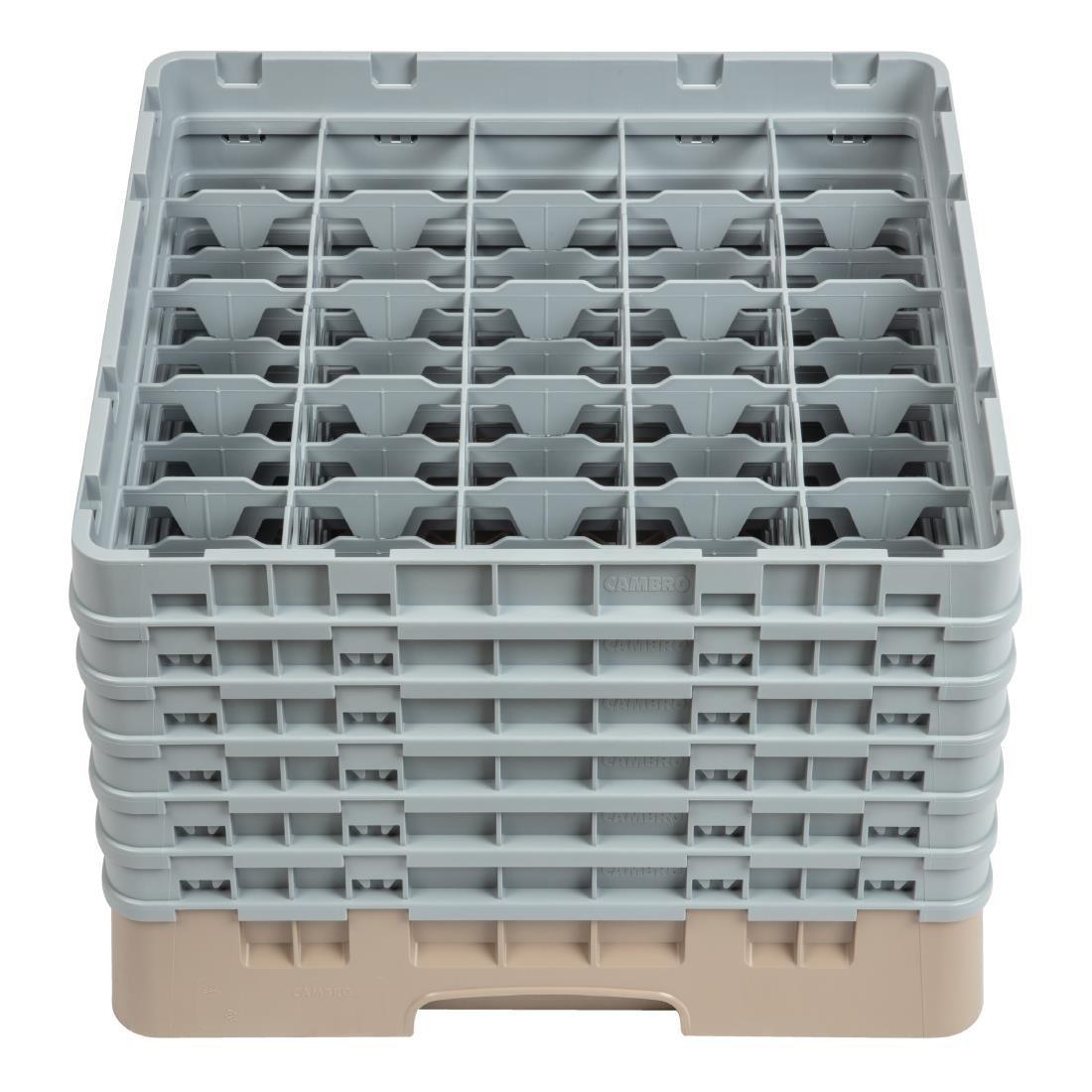 Casier à verres 25 compartiments Camrack Cambro beige hauteur max 298mm - FRANCE CHR