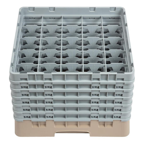 Casier à verres 25 compartiments Camrack Cambro beige hauteur max 298mm - FRANCE CHR