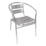 Fauteuils empilables en aluminium Bolero (Lot de 4) - FRANCE CHR