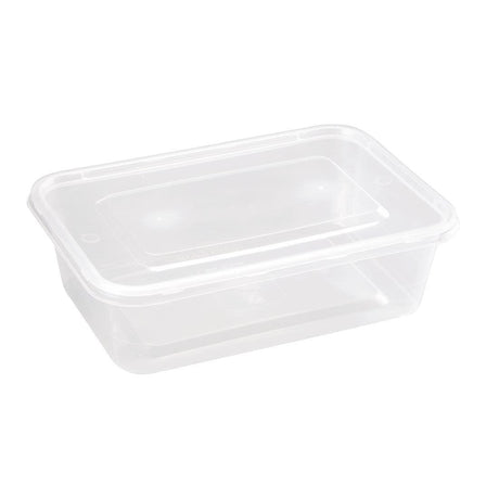 Boîtes moyennes en plastique micro-ondables avec couvercles Fiesta Recyclable 650ml (lot de 250) - FRANCE CHR