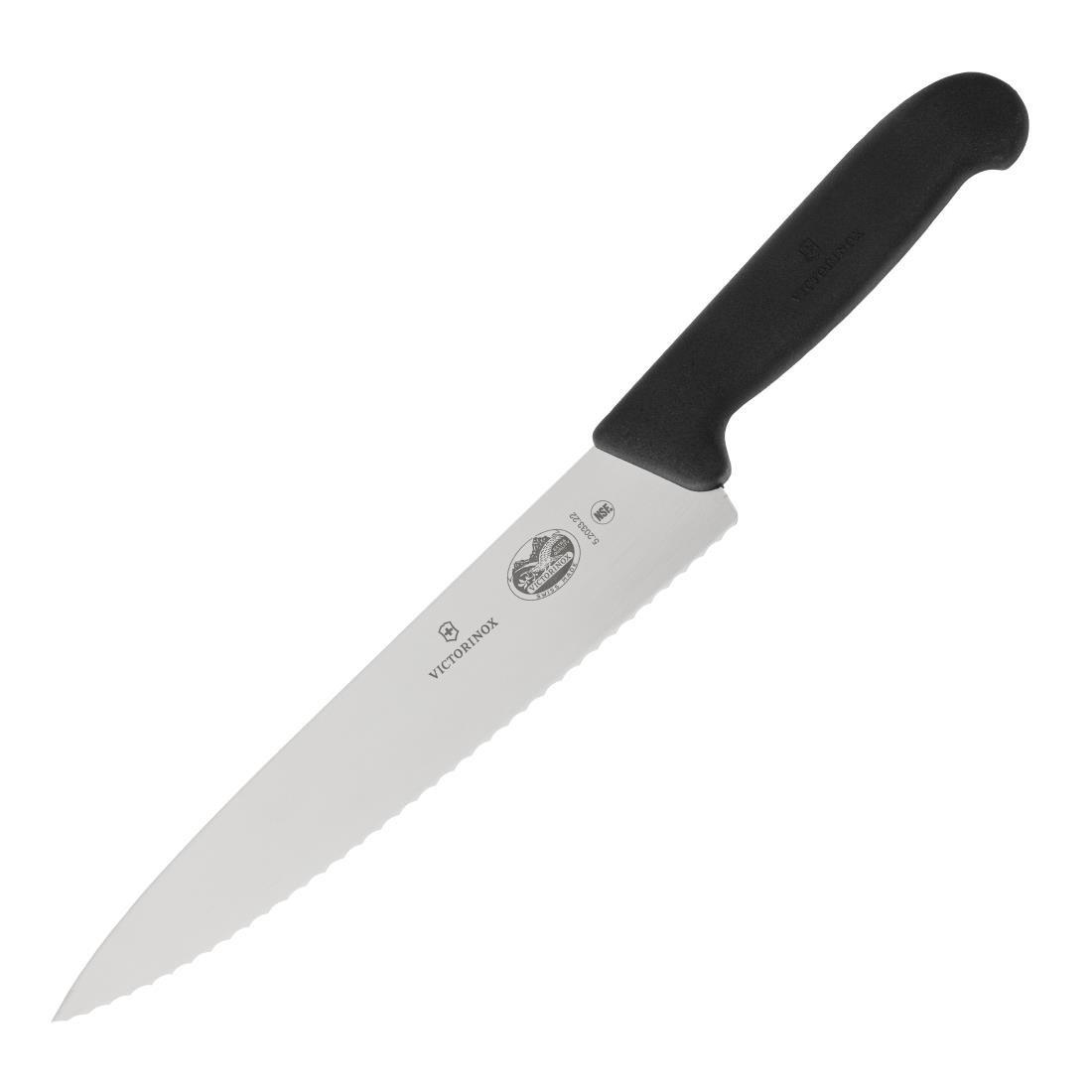 Couteau de cuisinier denté Fibrox Victorinox 220mm - FRANCE CHR