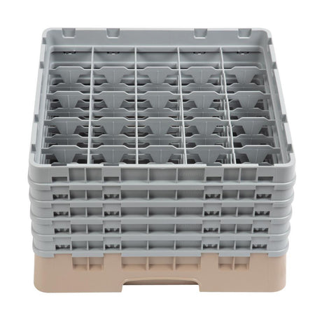 Casier à verres 25 compartiments Camrack Cambro beige hauteur max 257mm - FRANCE CHR