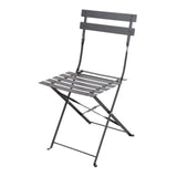 Chaises de terrasse pliantes en acier Bolero noires (Lot de 2) - FRANCE CHR