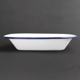 Plat de service rectangulaire acier émaillé Olympia 280x190x55mm lot de 6 - FRANCE CHR
