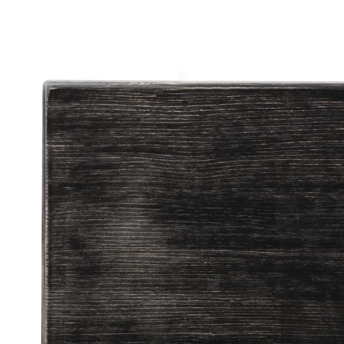 Plateau de table carré pré-percé vintage noir Bolero 700mm - FRANCE CHR