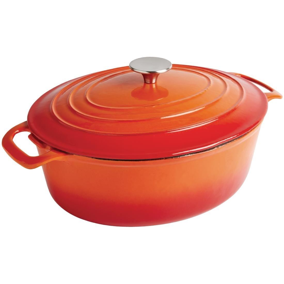 Cocotte ovale Vogue orange 5L - FRANCE CHR