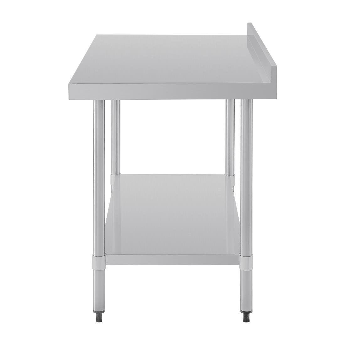 Table en acier inoxydable avec rebord Vogue 1200 x 700mm - FRANCE CHR